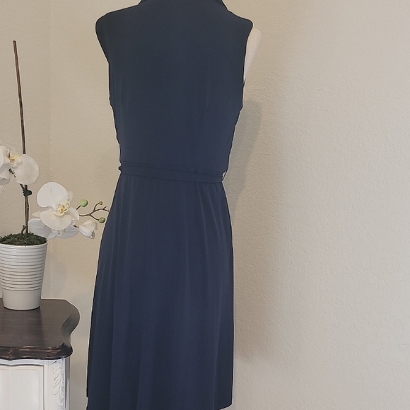 Sandra Darren Blue Pleated Midi Dress - Picture 4 of 4